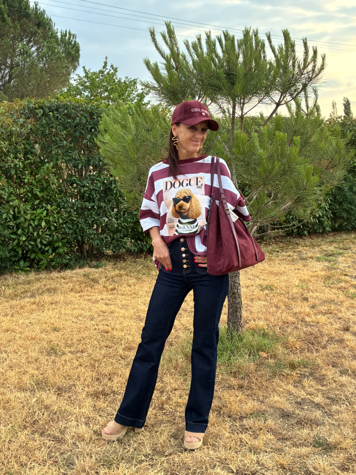 Look bordeaux et accessoires JULIE&CO
